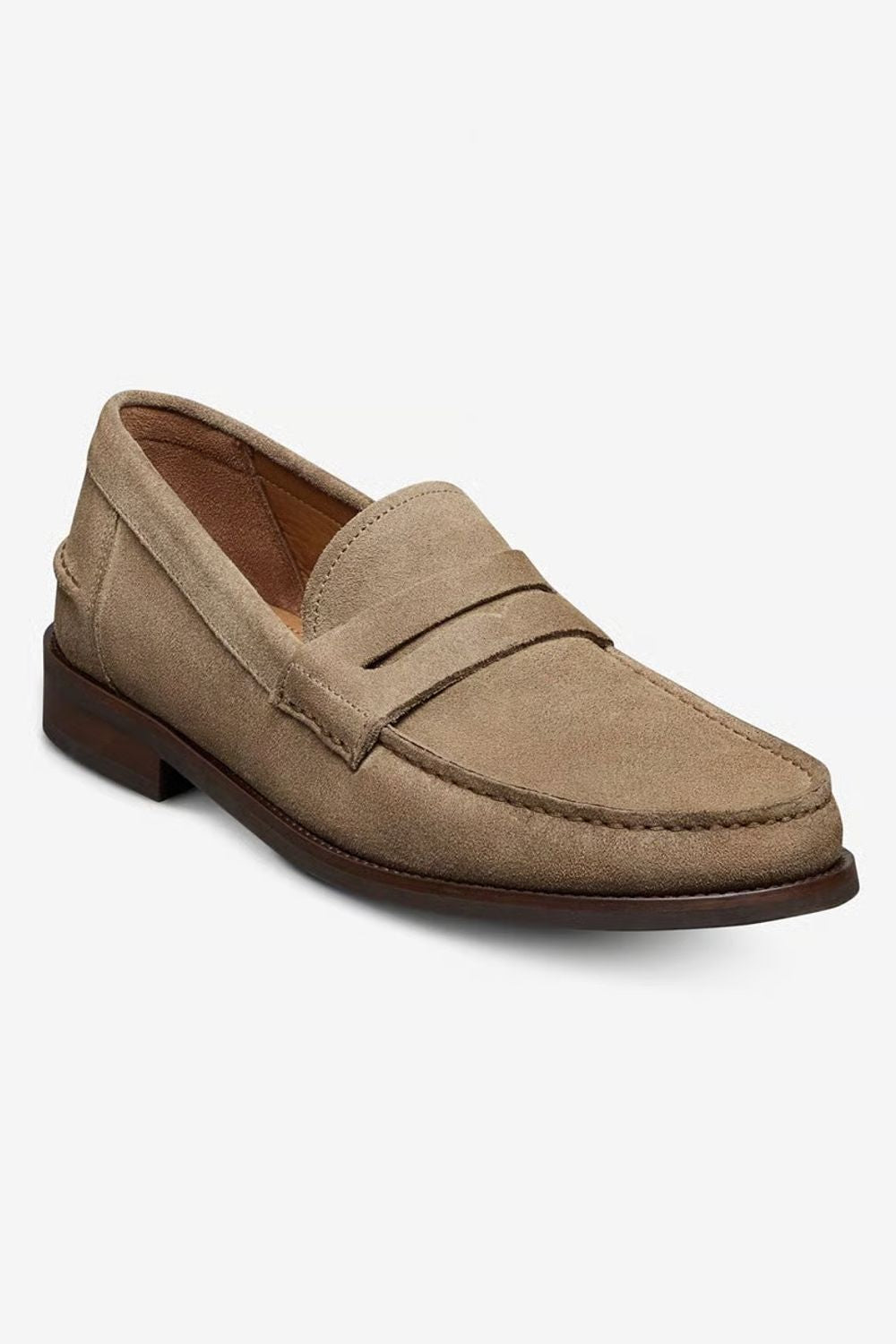 Sorrento Moccasin-Style Penny Loafer in Tobacco Suede by Allen Edmonds