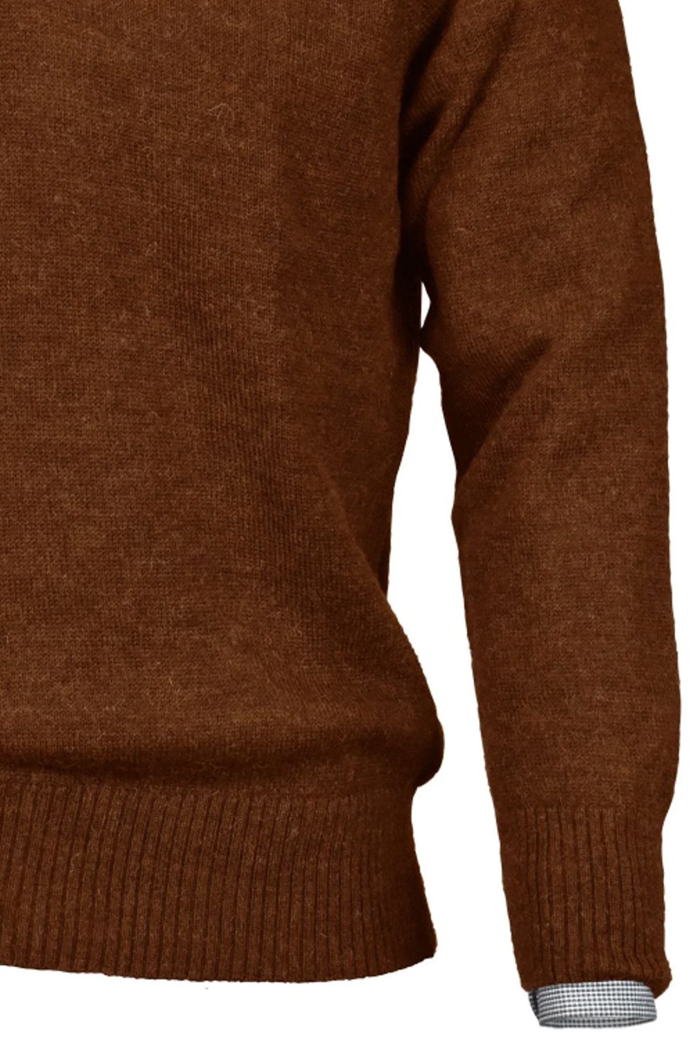 Royal Alpaca 2-Button Shawl Collar Sweater in Rust Heather (Size Medium) by Peru Unlimited