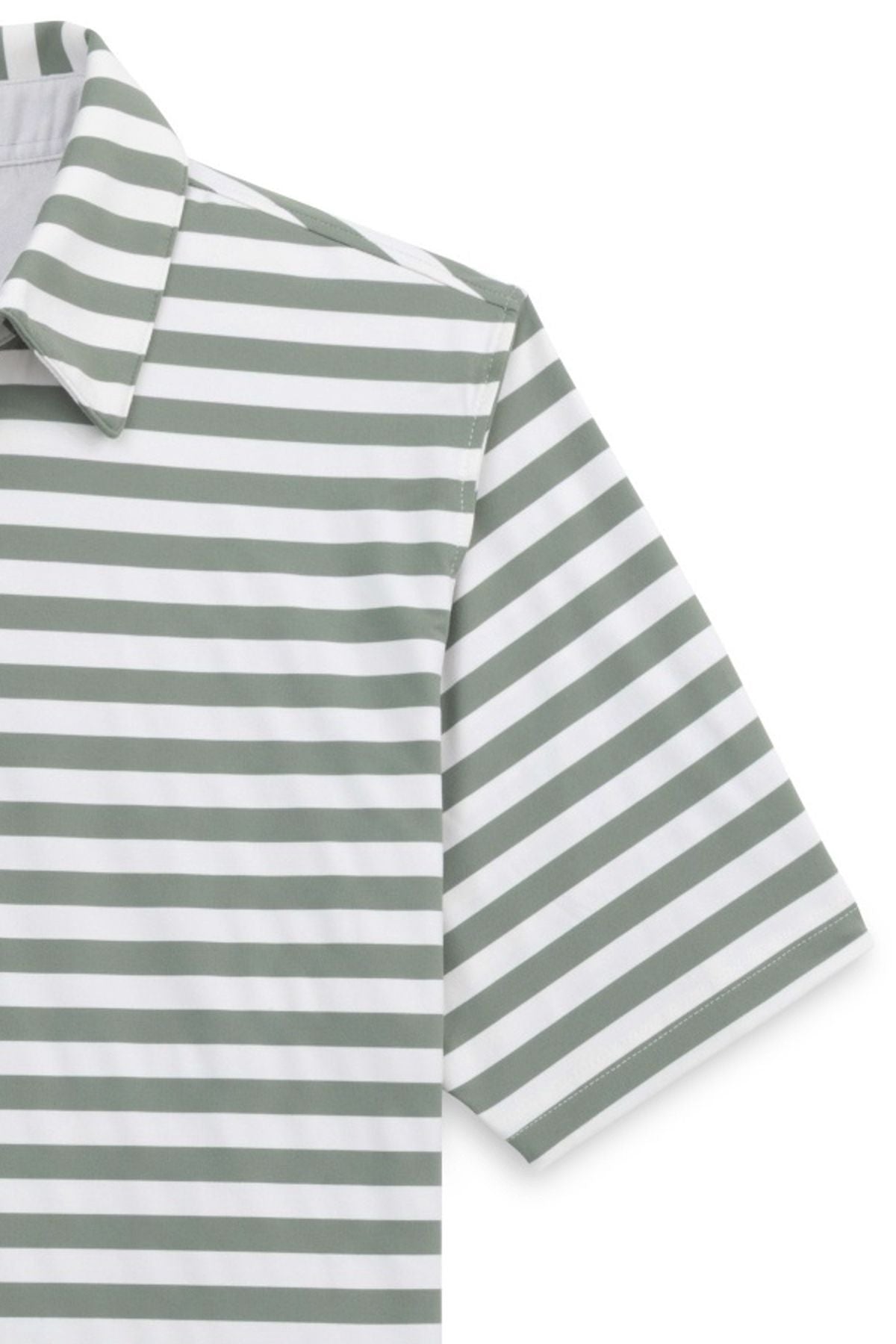 Prep Stripe Performance Polo in Agave by Scott Barber