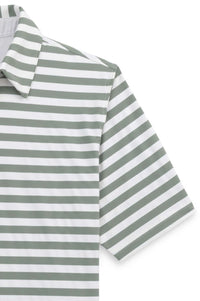 Prep Stripe Performance Polo in Agave by Scott Barber
