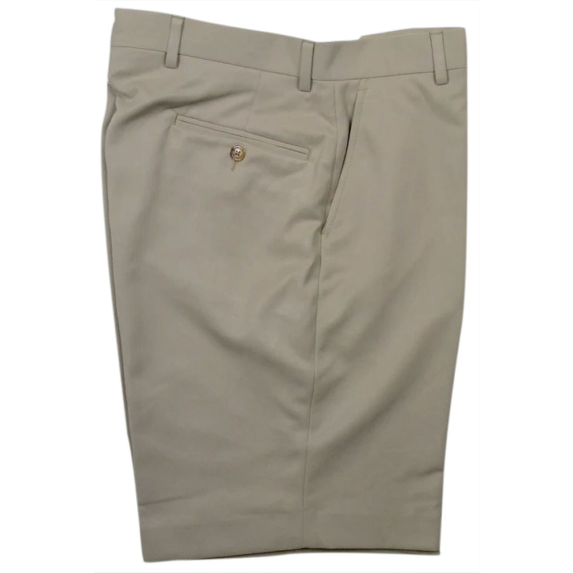 Microfiber Performance Golf Shorts in Tan (Hampton9 Plain Front) by Berle