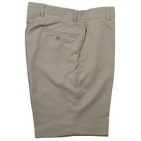 Microfiber Performance Golf Shorts in Tan (Hampton9 Plain Front) by Berle