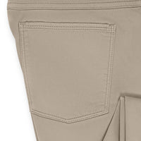 Straight Fit Luxe Sateen 5 Pocket Chino in Khaki by Scott Barber