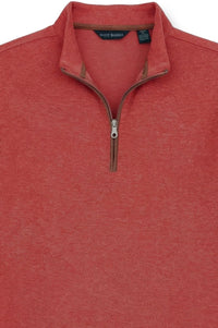 Stretch Heather Fleece Pullover in Brick by Scott Barber