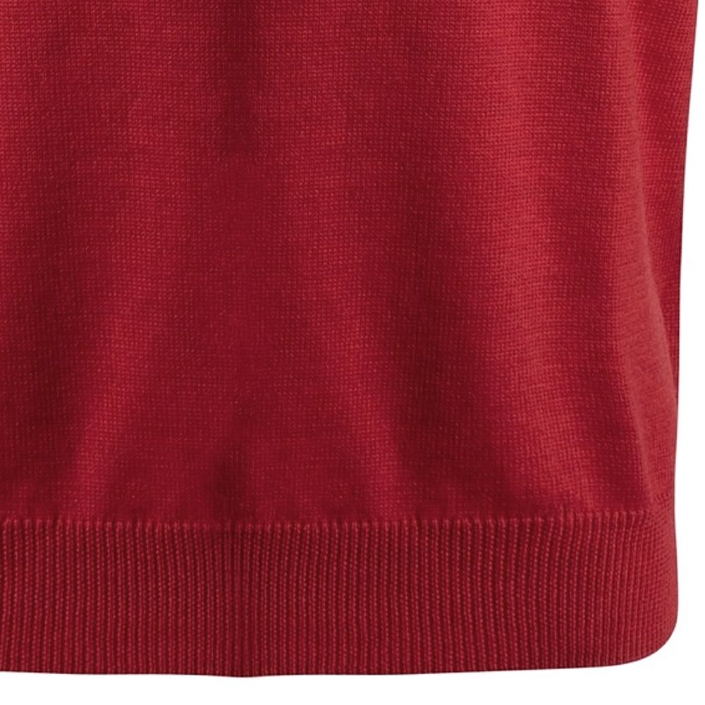 Extra Fine 'Zegna Baruffa' Merino Wool V-Neck Sweater in Admiral Red by Viyella