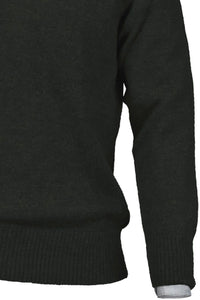 Royal Alpaca 2-Button Shawl Collar Sweater in Hunter Green Heather by Peru Unlimited
