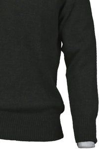 Royal Alpaca 2-Button Shawl Collar Sweater in Hunter Green Heather by Peru Unlimited