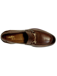 Miami Pebble Grain Leather Bit Loafer in Brown by Alan Payne Footwear