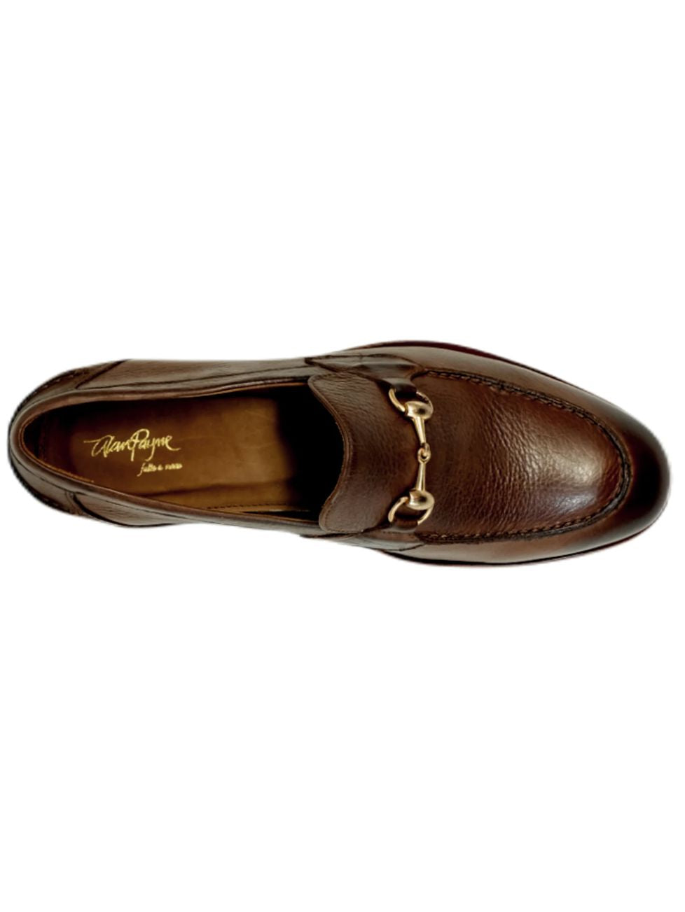 Miami Pebble Grain Leather Bit Loafer in Brown by Alan Payne Footwear