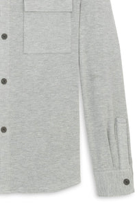 Scuba Shacket Overshirt in Grey Heather by Scott Barber