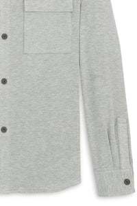 Scuba Shacket Overshirt in Grey Heather by Scott Barber
