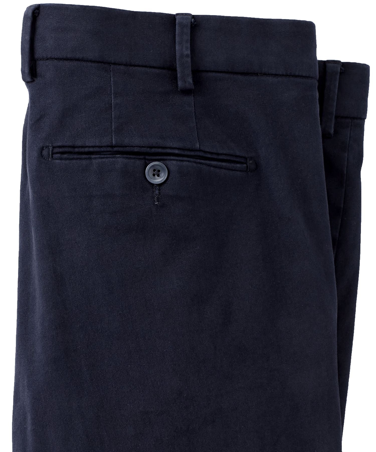 Supima Sateen Italian Luxury Flat Front Cotton Trouser in Dark Navy (Choice of Fits) by 6 East by Ballin
