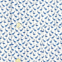 Blue Flamingo Short Sleeve Cotton Sport Shirt by Viyella