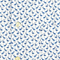 Blue Flamingo Short Sleeve Cotton Sport Shirt by Viyella