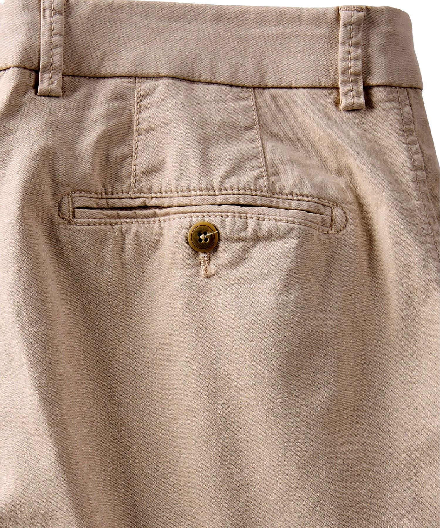 Broken Twill Stretch Cotton Shorts in Khaki (Drummond Traditional Fit) by Ballin