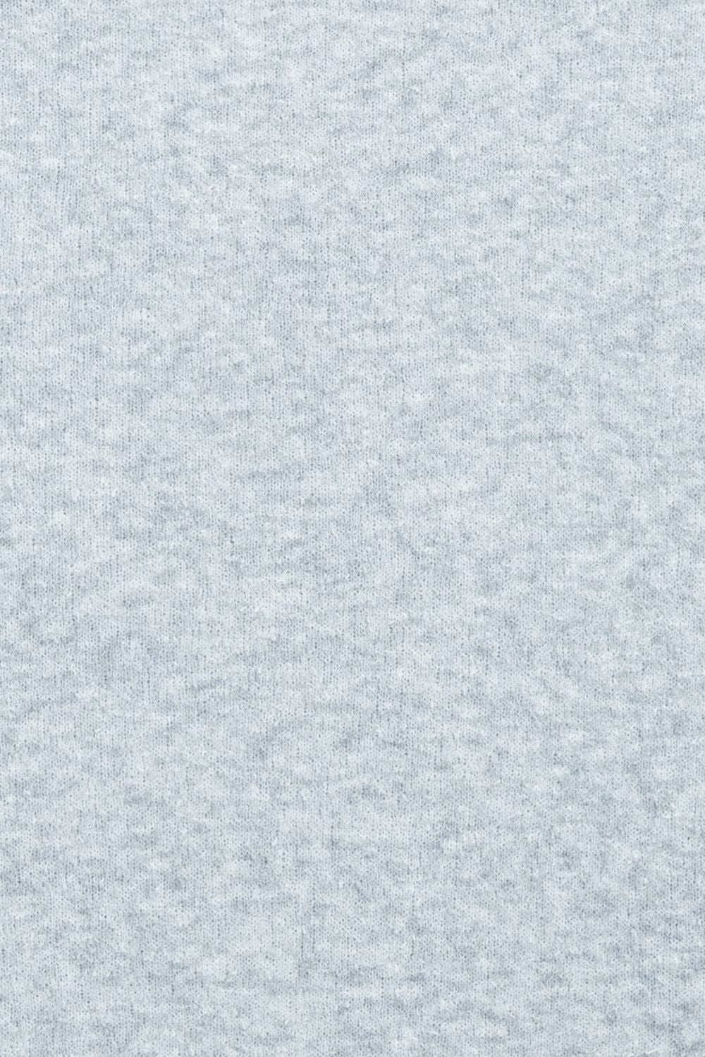Fine Gauge Bouclé Knit Polo in Silver by Scott Barber