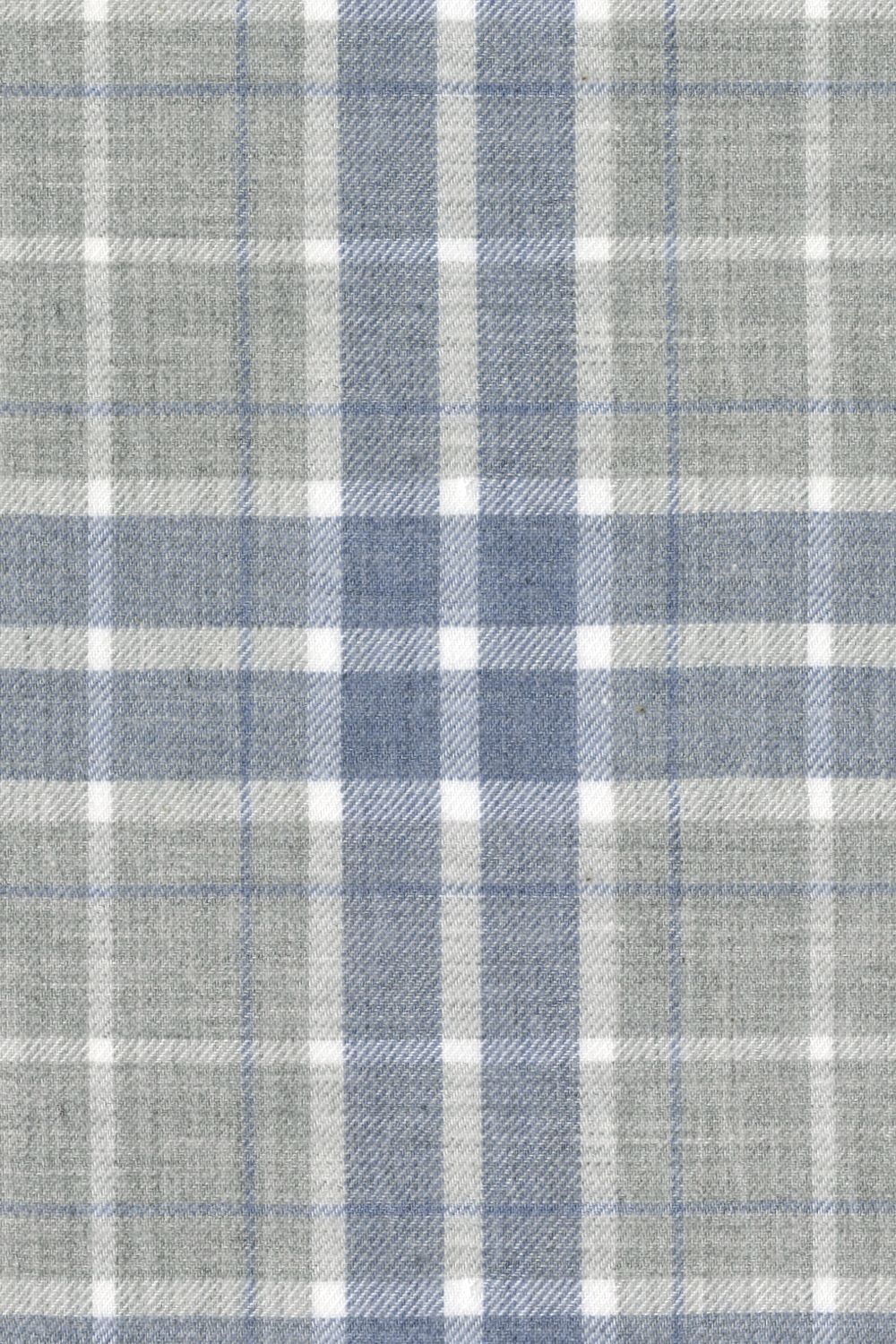 Weekend Heathered Windowpane Plaid Cotton Sport Shirt in Blue and Grey by Scott Barber