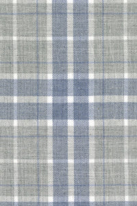 Weekend Heathered Windowpane Plaid Cotton Sport Shirt in Blue and Grey by Scott Barber