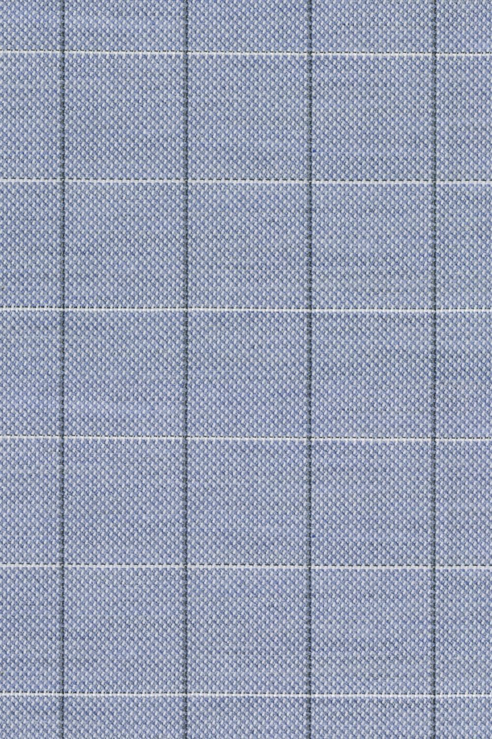 Mélange Dobby Windowpane Plaid Cotton Sport Shirt in Blue by Scott Barber