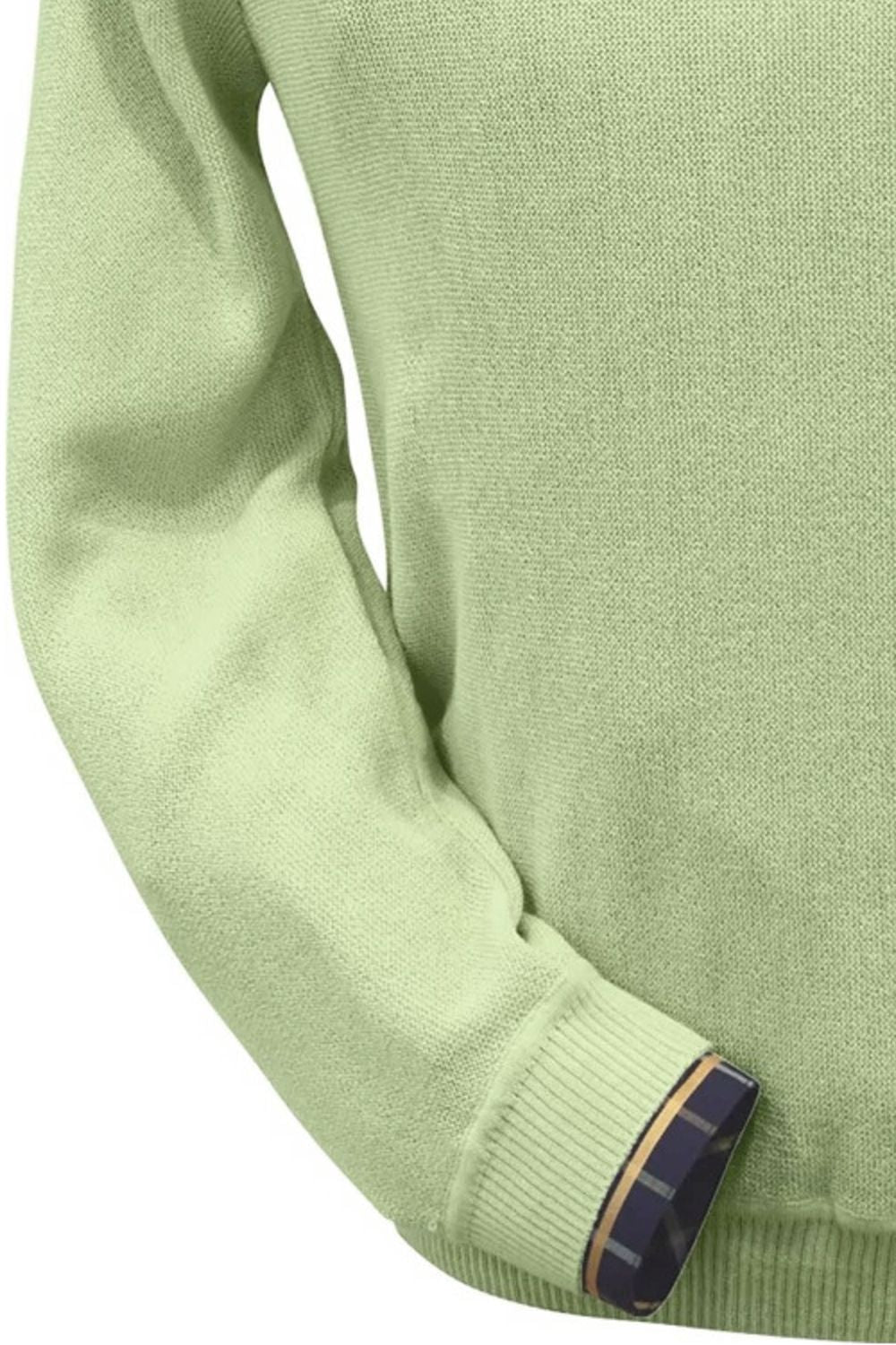 Baby Alpaca 'Links Stitch' V-Neck Sweater in Lime (Size XX-Large) by Peru Unlimited