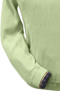 Baby Alpaca 'Links Stitch' V-Neck Sweater in Lime (Size XX-Large) by Peru Unlimited