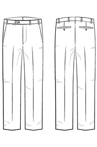 Supima Sateen Italian Luxury Flat Front Cotton Trouser in Midnight (Choice of Fits) by 6 East by Ballin