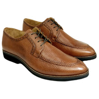 Wembley II Tumbled Leather Split-Toe Blucher in Antique Honey by Alan Payne Footwear