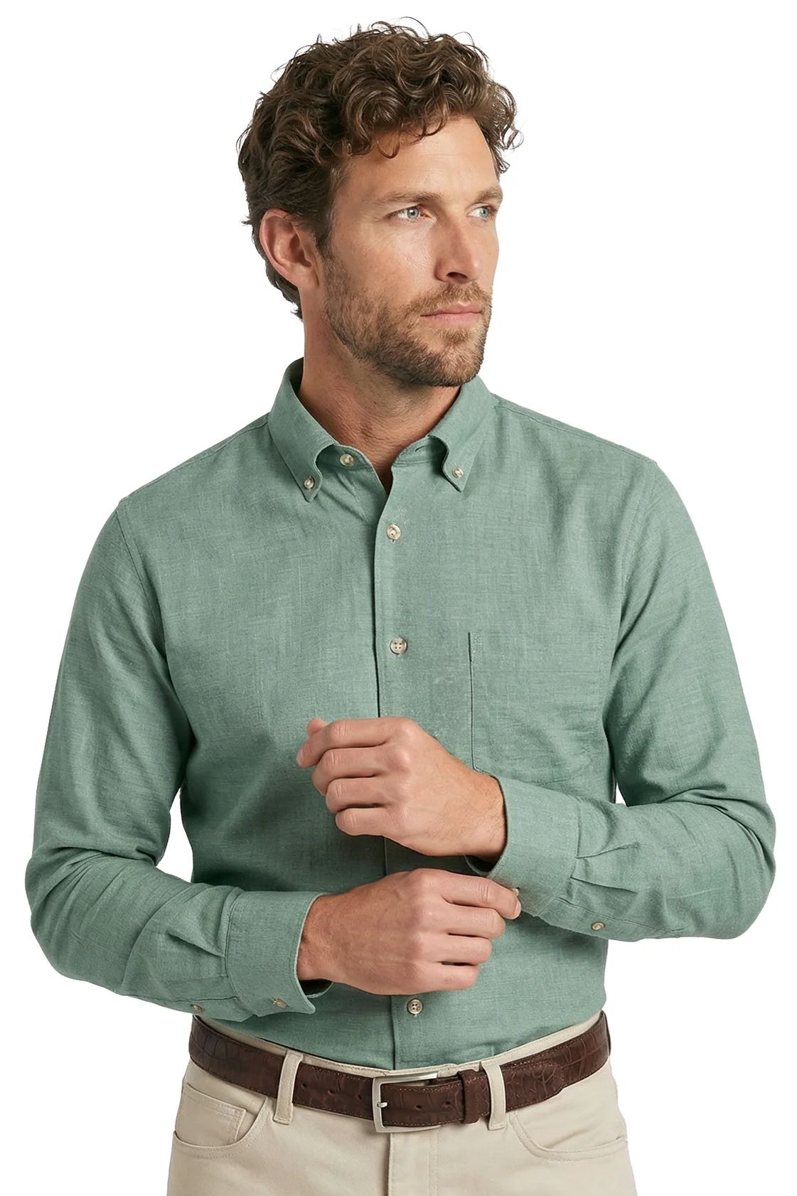 The Chambray Shirt in Agave by Scott Barber