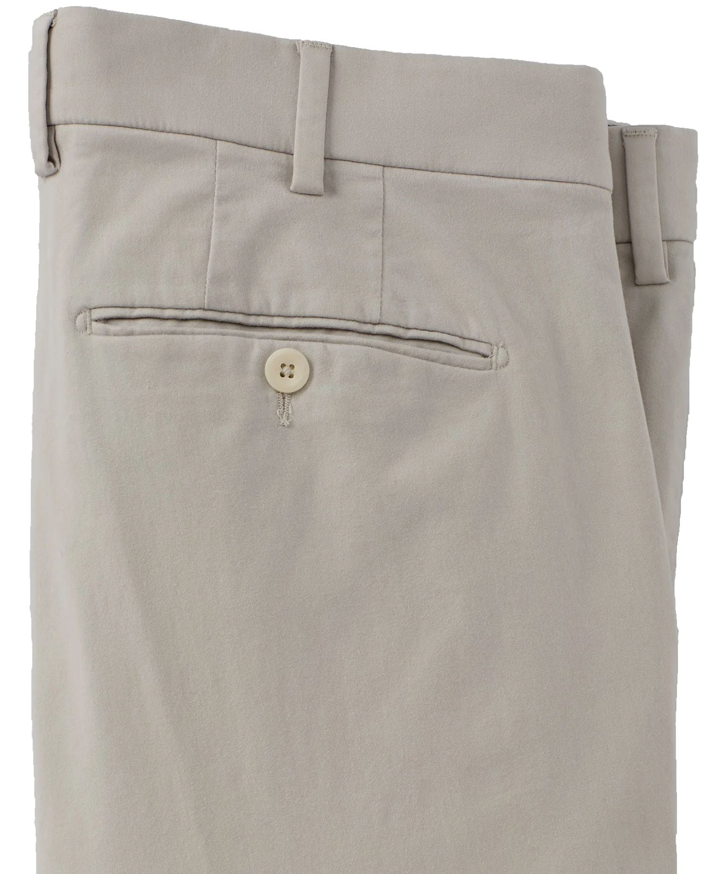 Supima Sateen Italian Luxury Flat Front Cotton Trouser in Stone Grey (Choice of Fits) by 6 East by Ballin