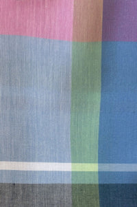 Blue, Pink, and Navy Multi Plaid Woven Short Sleeve No-Iron Cotton Sport Shirt with Button Down Collar by Leo Chevalier