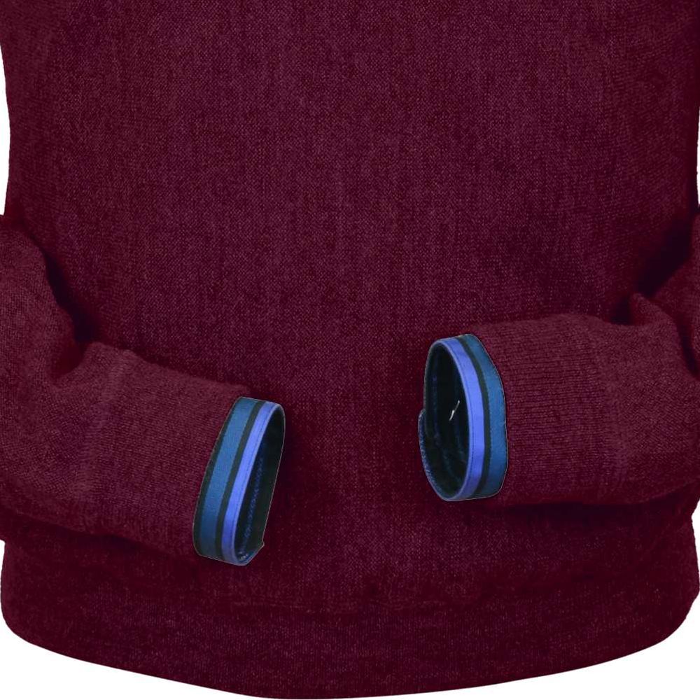 Baby Alpaca 'Links Stitch' Sweatshirt-Style Crew Neck Sweater in Raspberry by Peru Unlimited