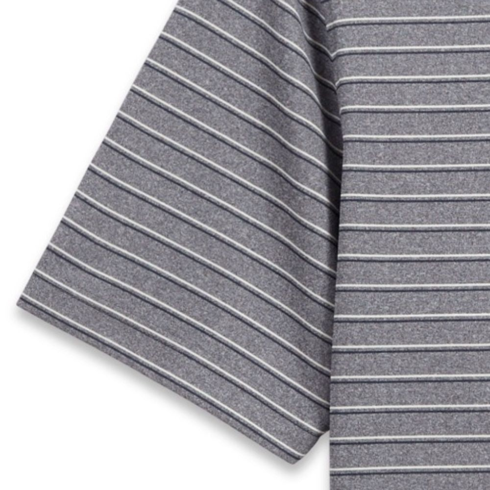 Track Stripe Tech Polo in Grey Heather by Scott Barber