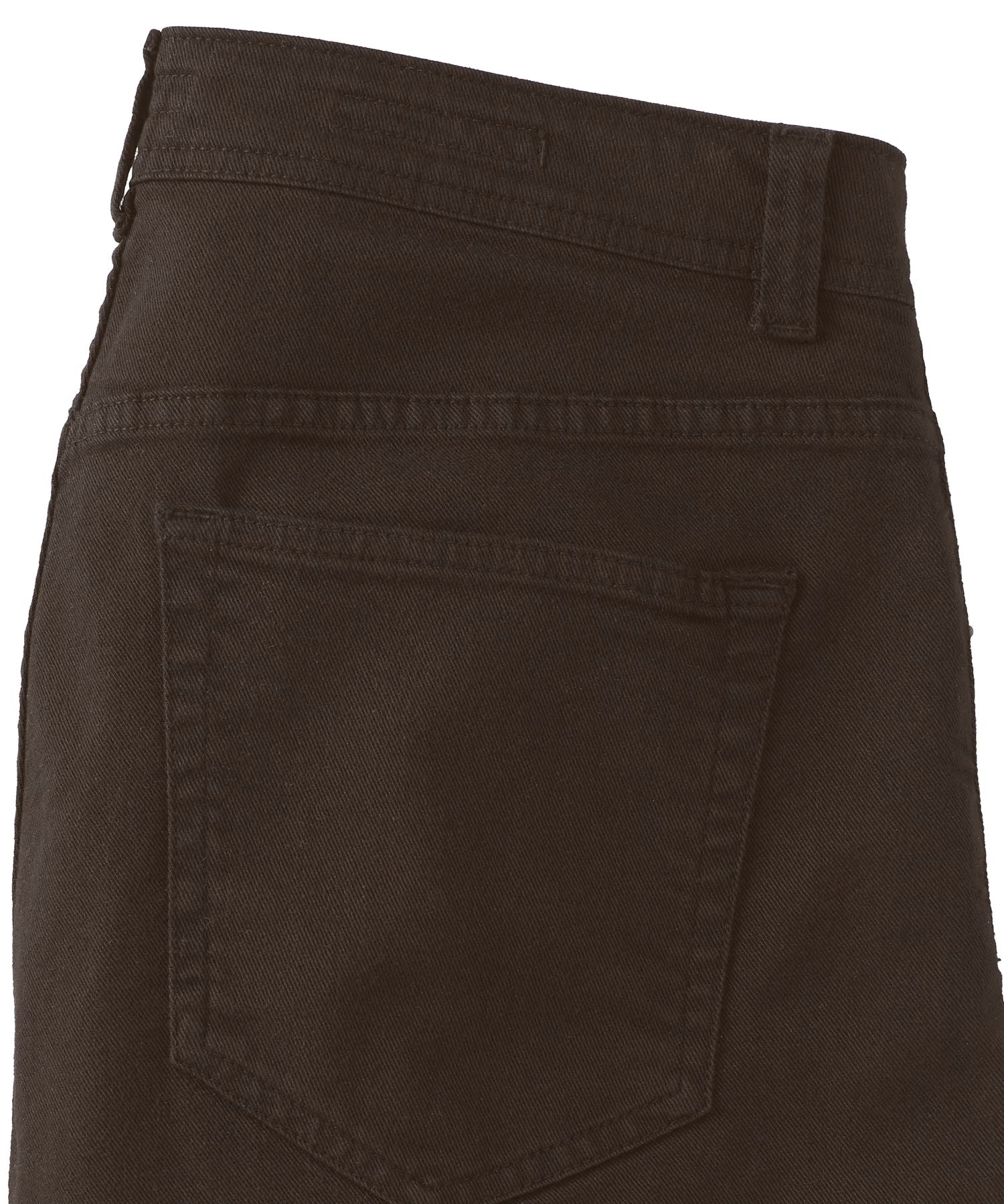 'Old Dyed Denim' Stretch 5-Pocket Jeans in Dark Brown (Modern Straight Fit) by Ballin