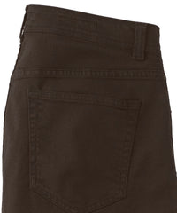 'Old Dyed Denim' Stretch 5-Pocket Jeans in Dark Brown (Modern Straight Fit) by Ballin