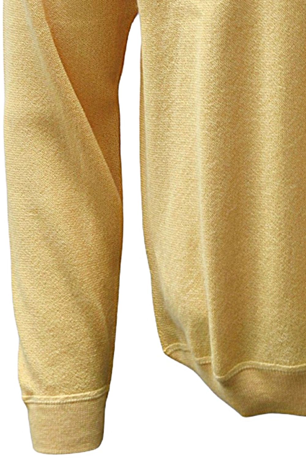 Baby Alpaca Links Knit Raglan Sleeve Sweatshirt-Style Sweater in Yellow by Blue 1899