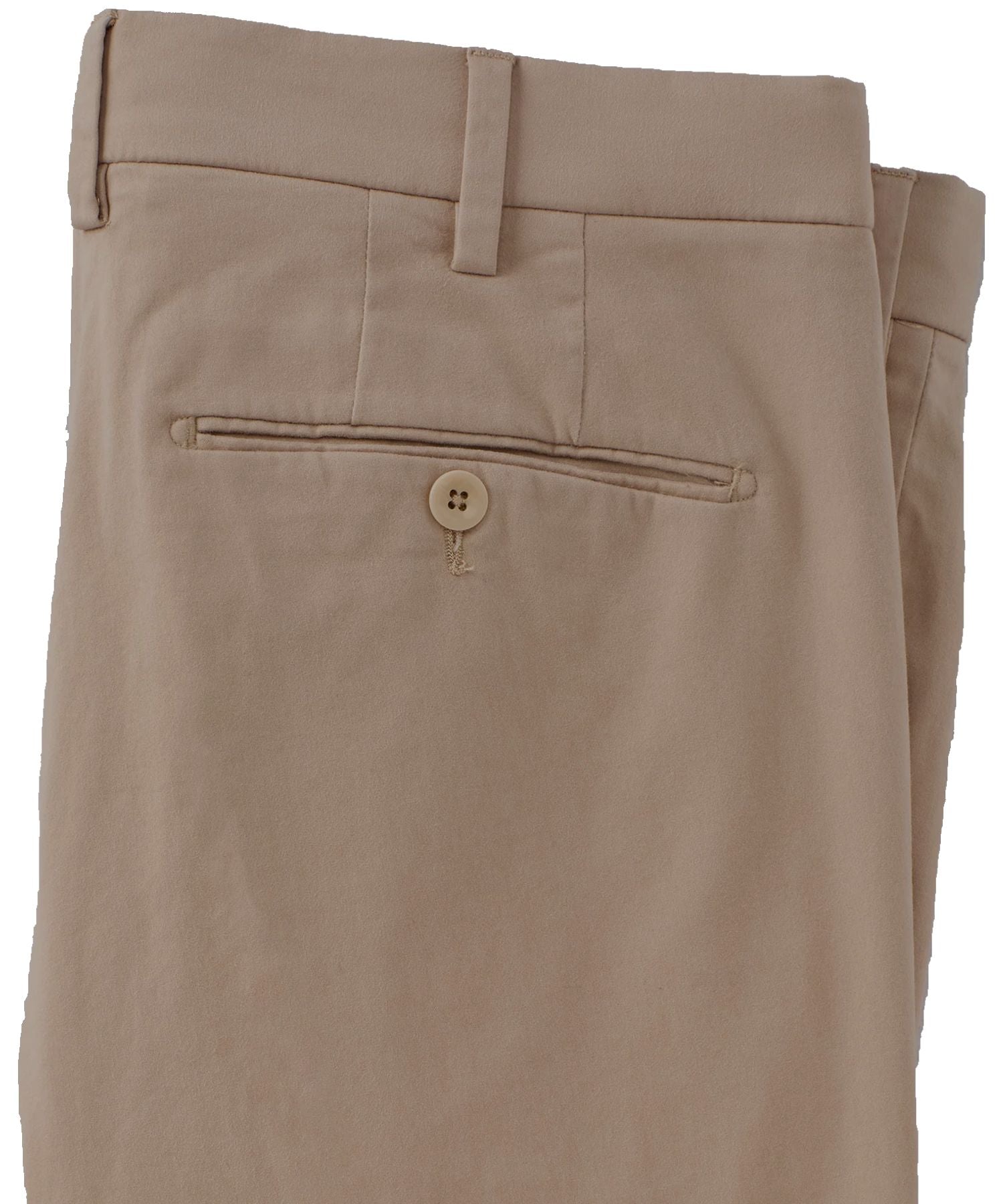 Supima Sateen Italian Luxury Flat Front Cotton Trouser in Khaki (Choice of Fits) by 6 East by Ballin