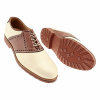 David Oxford Saddle Shoe in Ivory/Walnut (Size 9 1/2) by T.B. Phelps