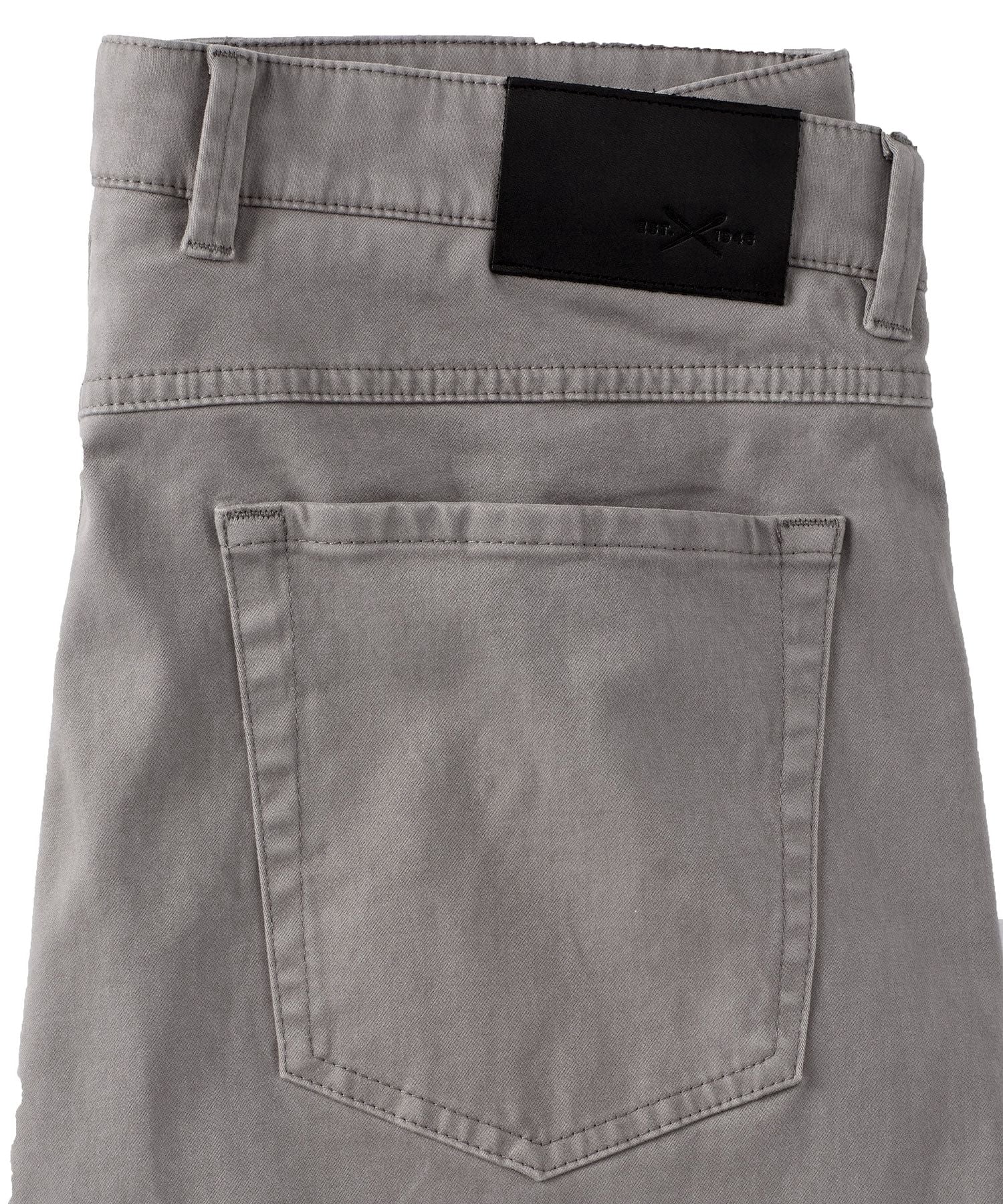 Cashmere Touch Pima Cotton Sateen Stretch 5-Pocket Pants in Graphite, Size 40 (Crescent Modern Fit) by Ballin