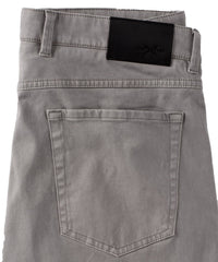 Cashmere Touch Pima Cotton Sateen Stretch 5-Pocket Pants in Graphite, Size 40 (Crescent Modern Fit) by Ballin