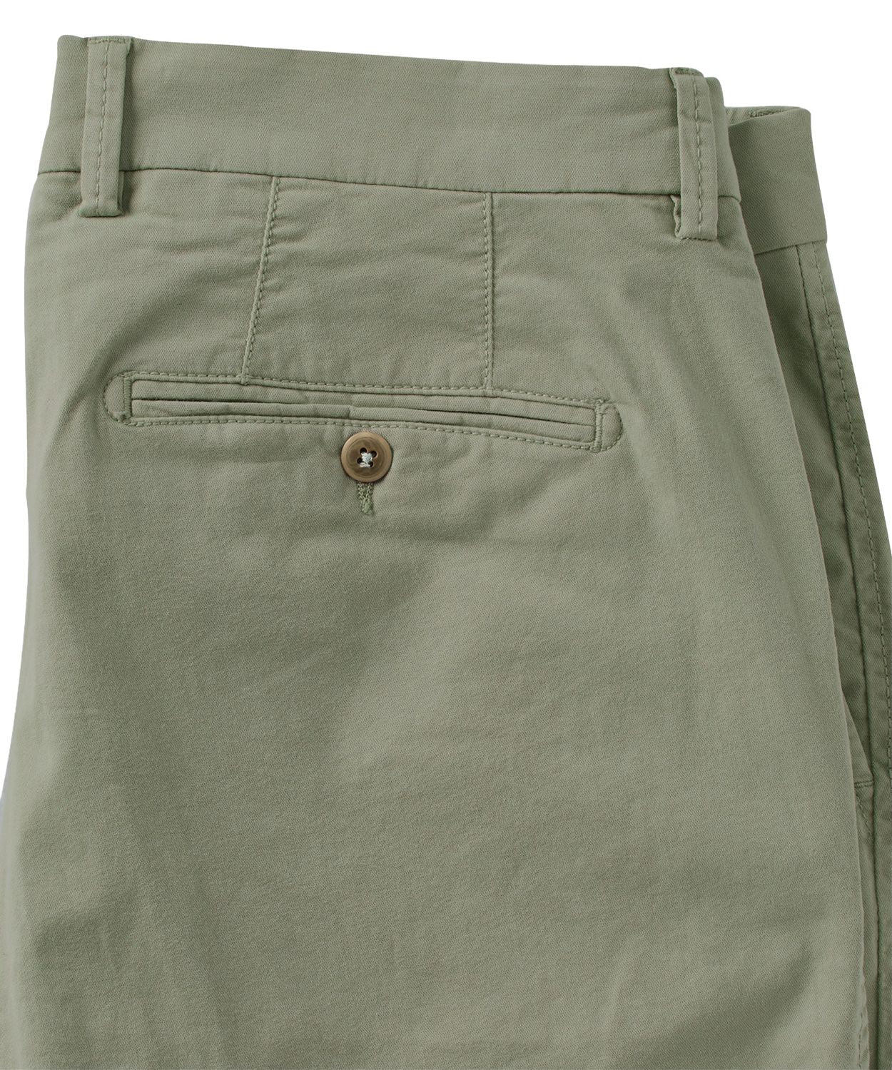 Broken Twill Stretch Cotton Shorts in Light Olive (College Modern Fit - 8" Inseam) by Ballin