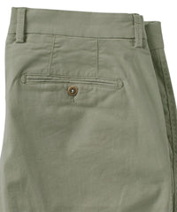 Broken Twill Stretch Cotton Shorts in Light Olive (College Modern Fit - 8" Inseam) by Ballin