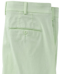 Supima Sateen Italian Luxury Flat Front Cotton Trouser in Pistachio (Houston Modern Fit) by 6 East by Ballin