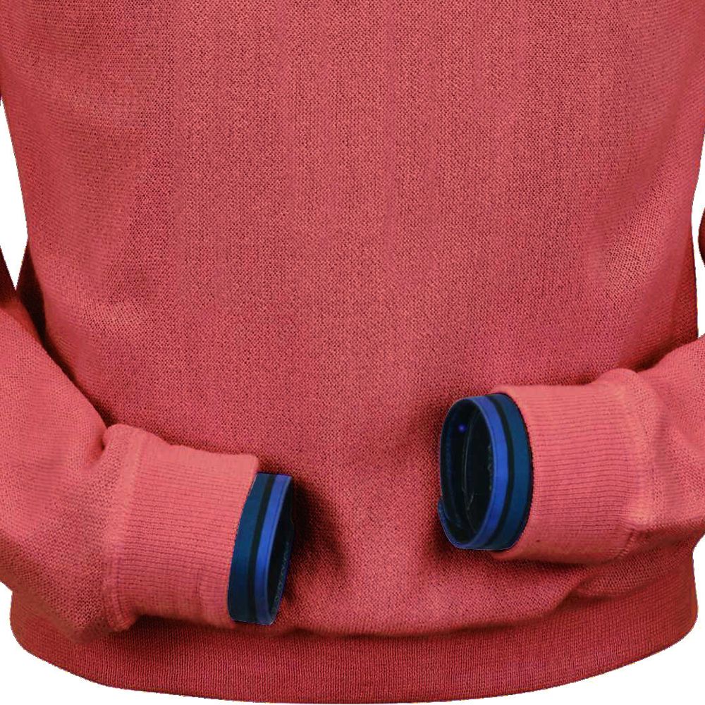 Baby Alpaca 'Links Stitch' Sweatshirt-Style Crew Neck Sweater in Cayenne Red Heather by Peru Unlimited