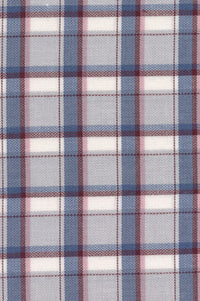 Light Grey, Blue, and Pink Plaid Cotton and Wool Blend Button-Down Shirt by Viyella