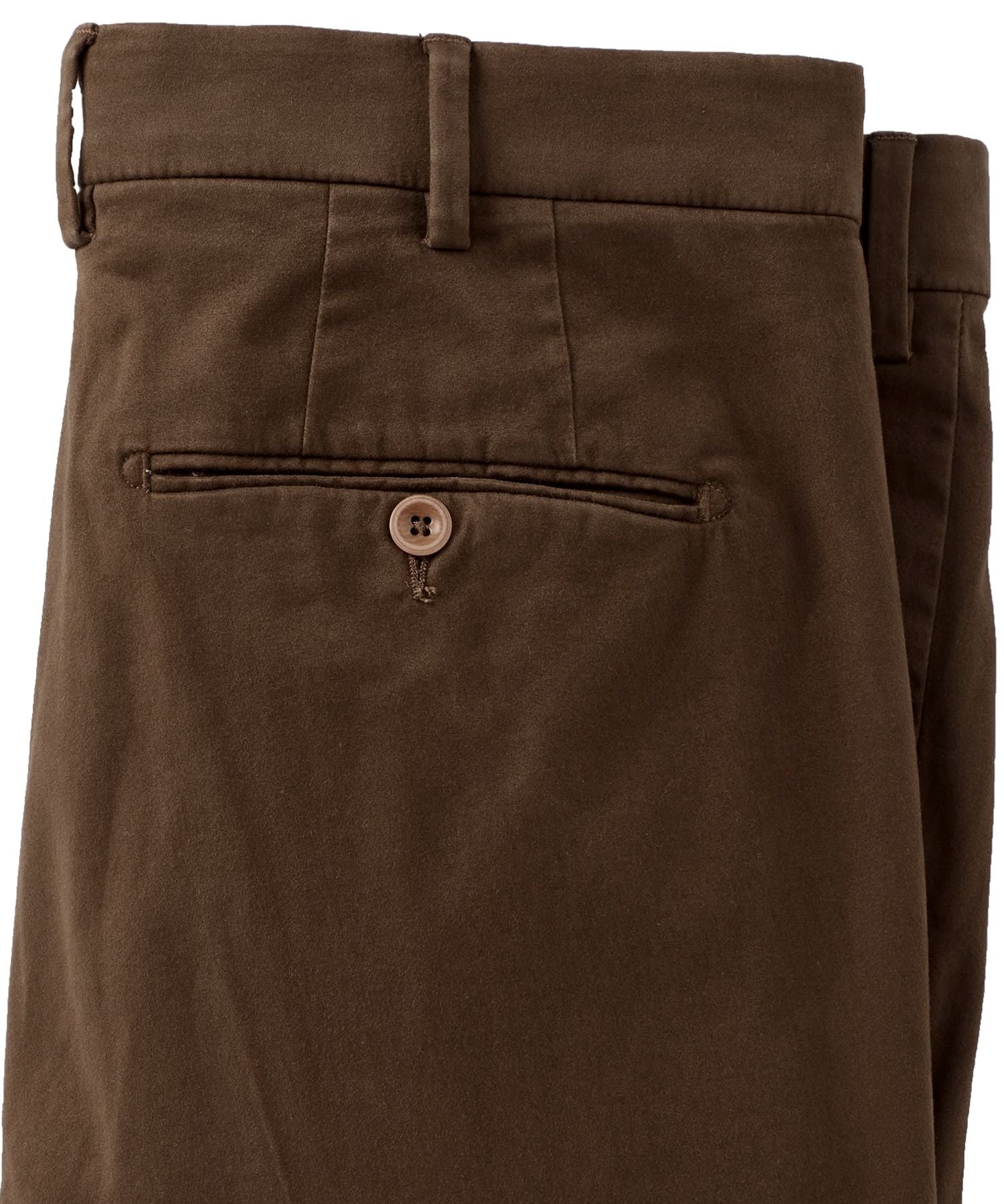 Supima Sateen Italian Luxury Flat Front Cotton Trouser in Chestnut (Choice of Fits) by 6 East by Ballin