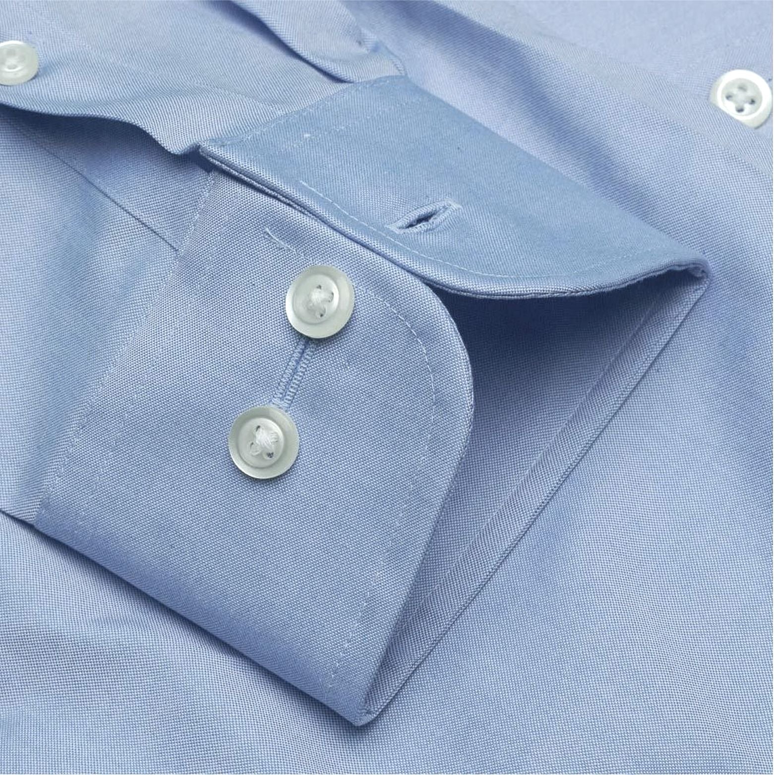 The Classic Blue - Wrinkle-Free Pinpoint Oxford Cotton Dress Shirt by Cooper & Stewart