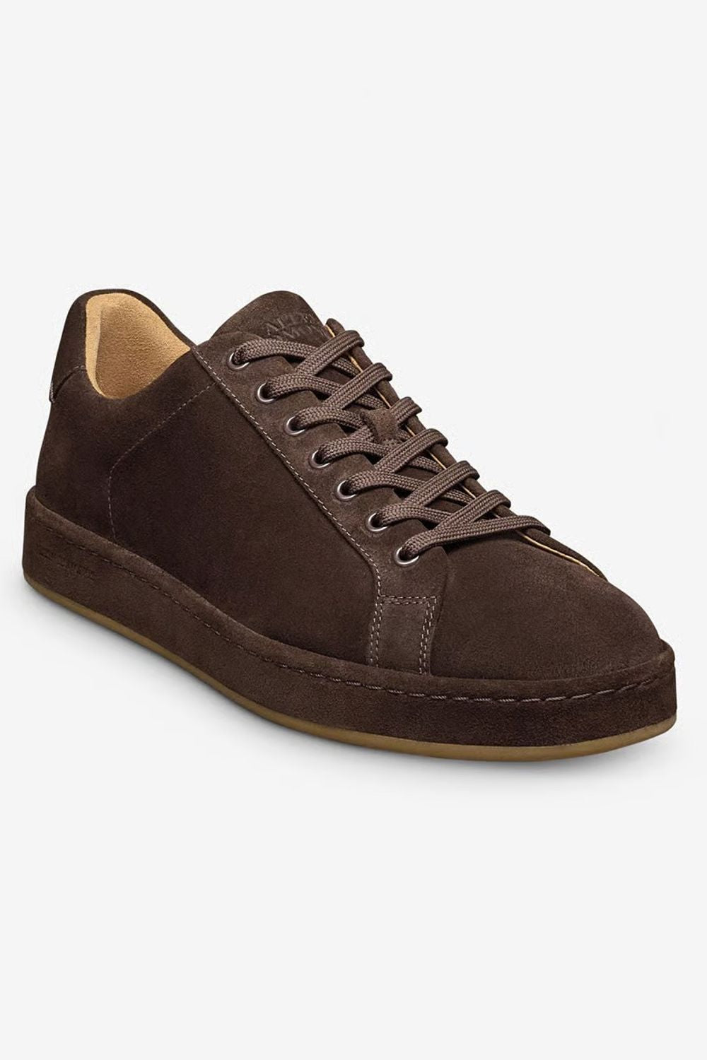 Barnes Lace-Up Sneaker in Polo Brown Suede by Allen Edmonds