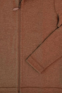 Pete Reversible Full Zip Knit Jacket in Tobacco and Oatmeal by Batton