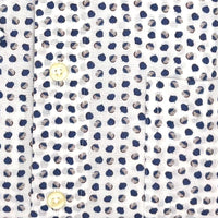 Blue Neat Print Short Sleeve Cotton Sport Shirt by Viyella