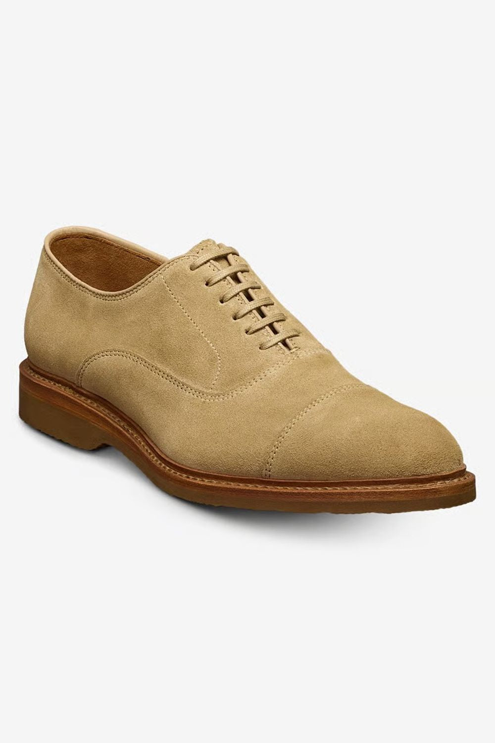Park Avenue Verse Cap-Toe Oxford Dress Shoe in Bone Suede by Allen Edmonds